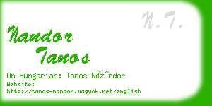 nandor tanos business card